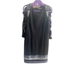 White House Black Market Black Sleeveless Dress Size 12 - Very Good Condition